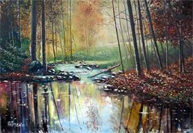 PAISAJE : OLEO SOBRE TELA 81X65 PAISAJE