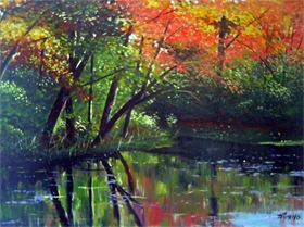 PAISAJE : OLEO SOBRE TELA 80X60 PAISAJE